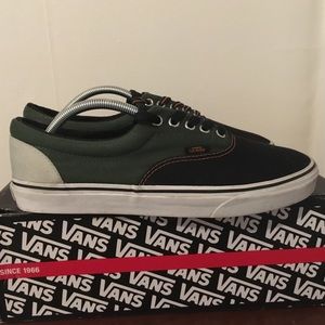 Vans Era Black / Green / Orange 10.5 Used
